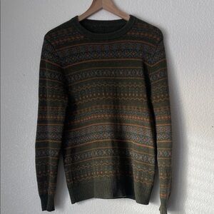 Cotton Wool Blend Olive Green crewneck Sweater size Medium